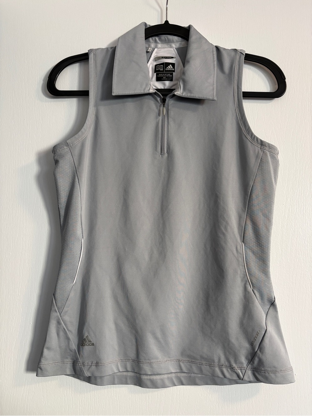 Adidas S/P grey sleeveless golf polo